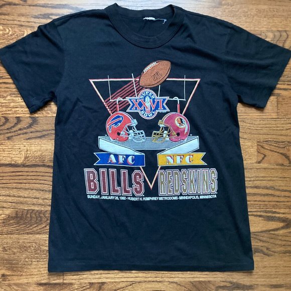 Tops - Vintage 1992 Super Bowl XXVI Shirt Buffalo Bills Washington Redskins